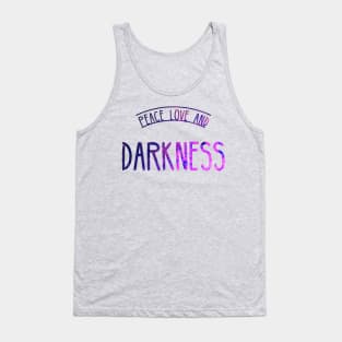 Peace Love and Darkness - Boho Goth - Bohemian Goth, Dark Hippie, Gothic - navy blue, hot pink, neon pink Tank Top
